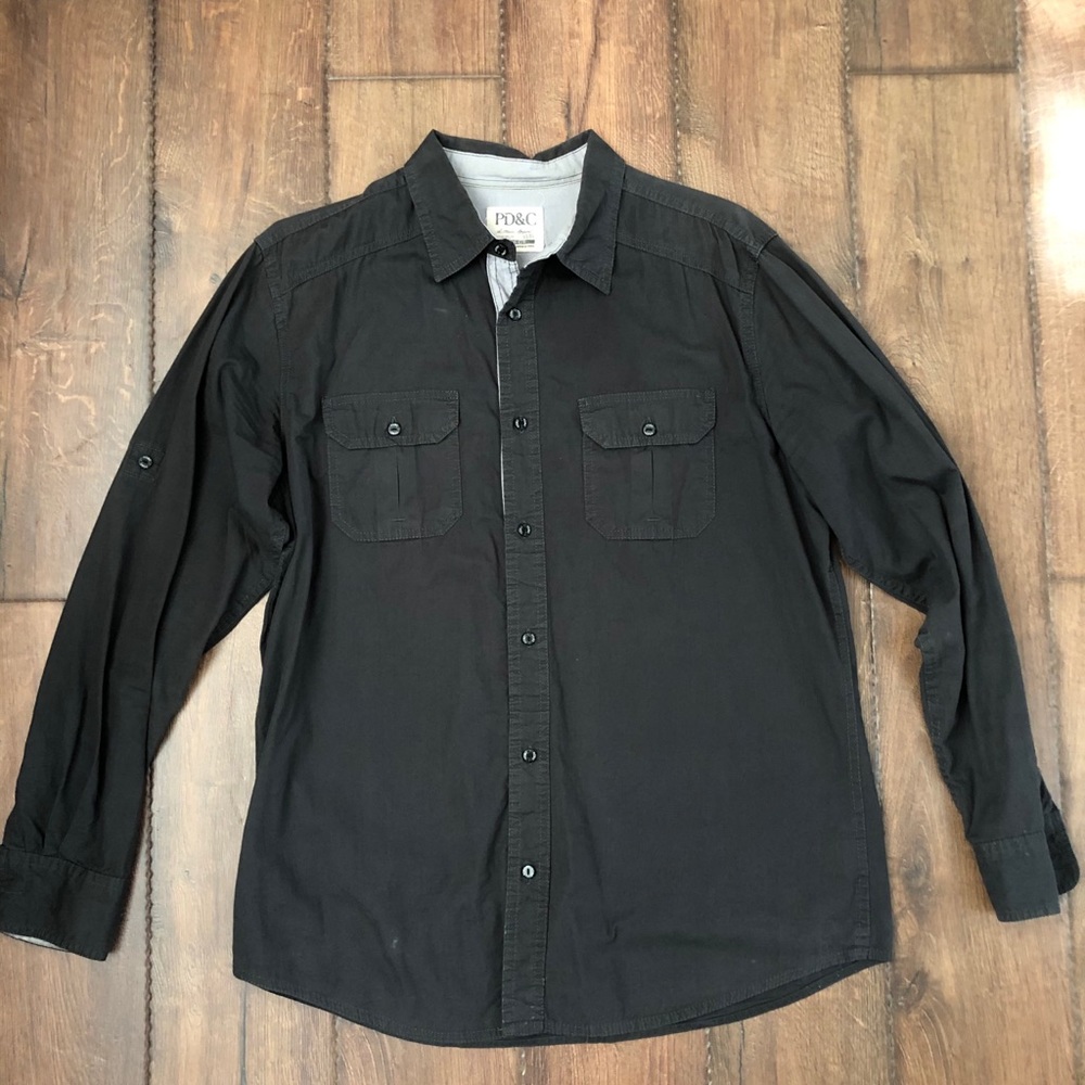 Gray Long Sleeve Button Down by PD&C